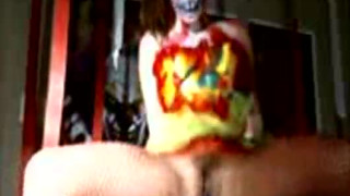 Shaye halloween clown teenie masturbation
