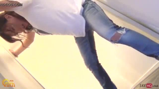 Japanese Pee Desperation and Jeans Wetting
